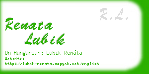 renata lubik business card
