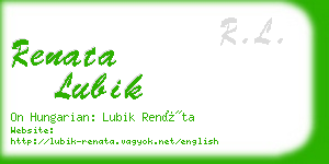 renata lubik business card